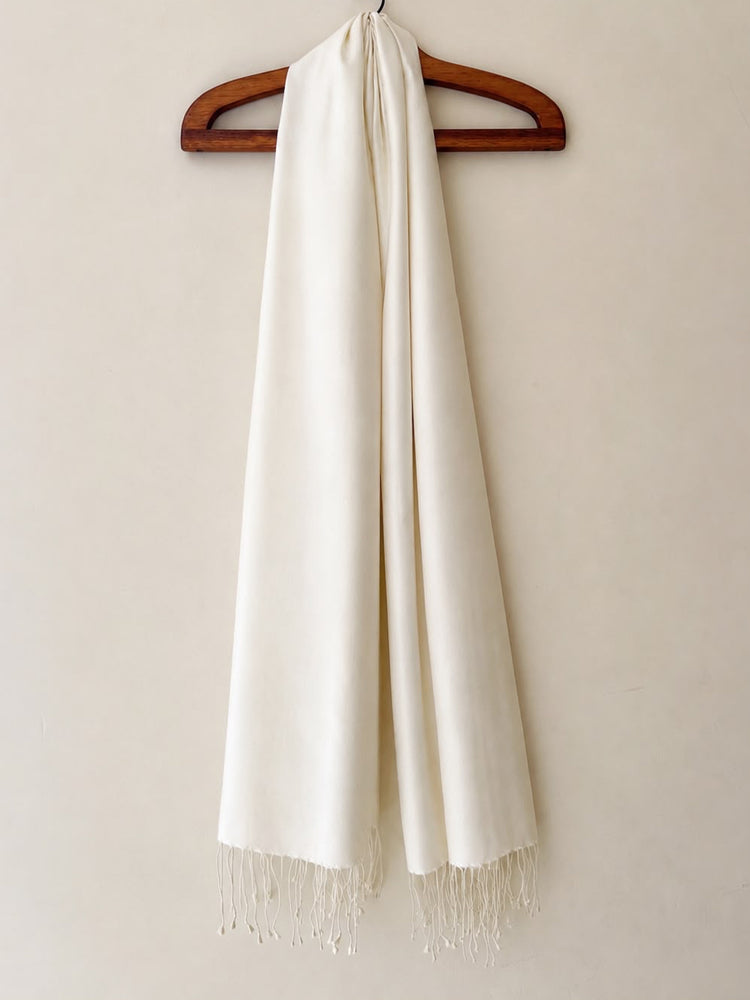Echarpe Seda Mulberry Off-White