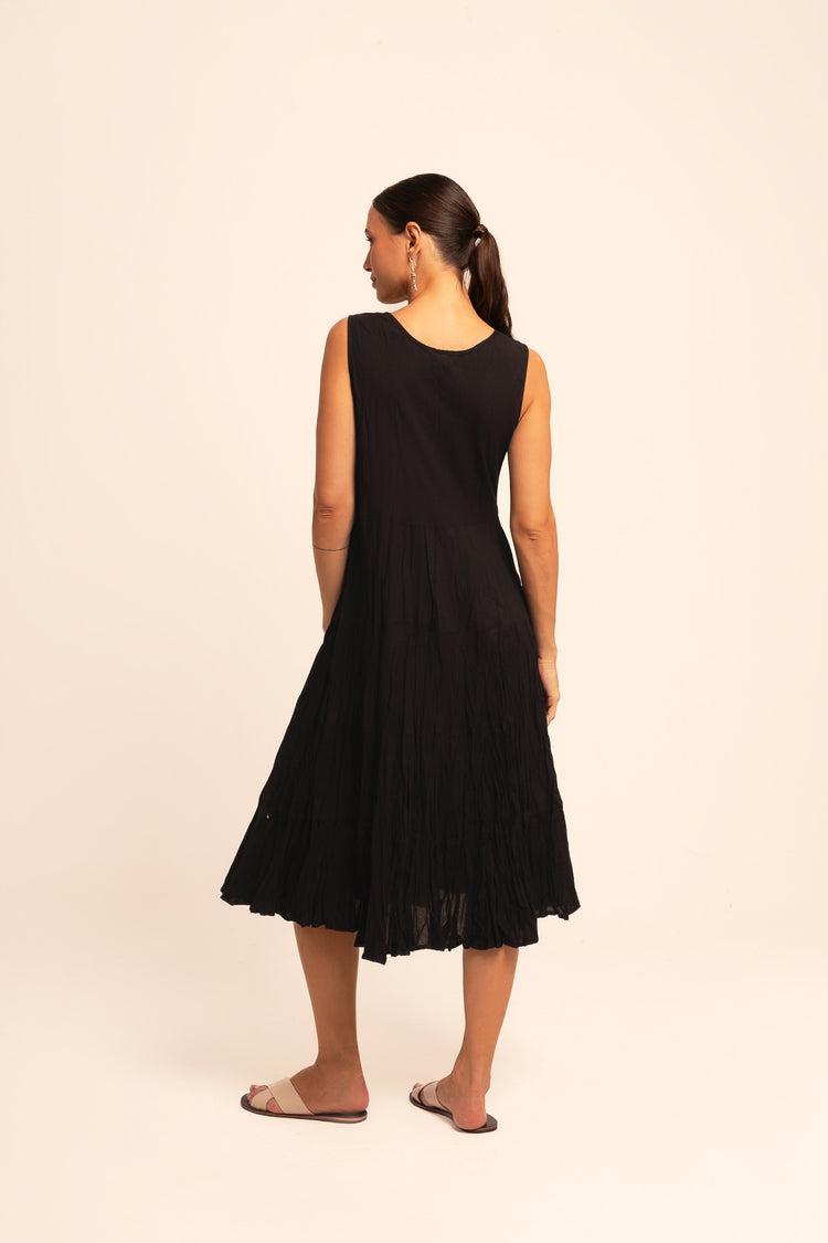 Vestido Girassol Midi Noir