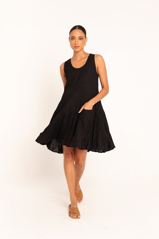 Vestido Girassol Curto Noir