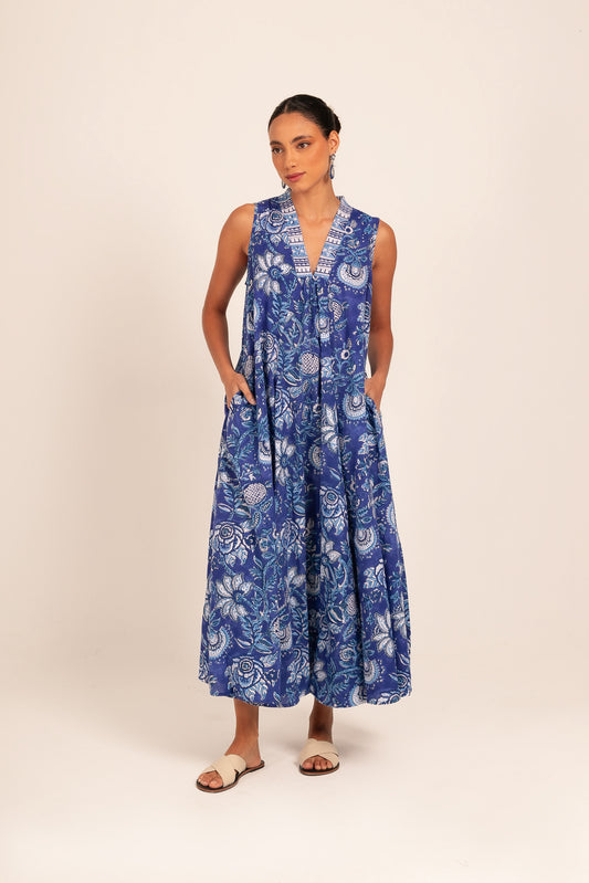 Vestido Iza azul