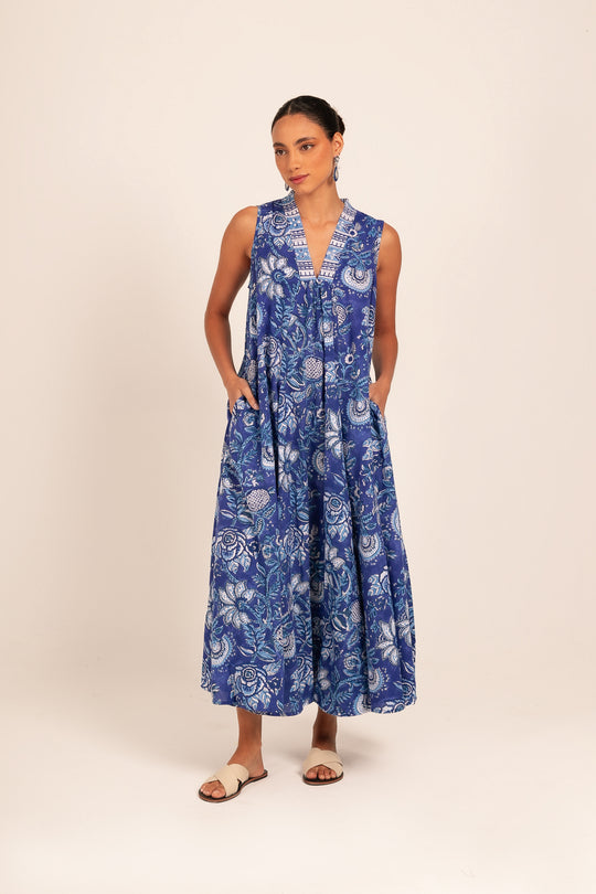 Vestido Iza azul