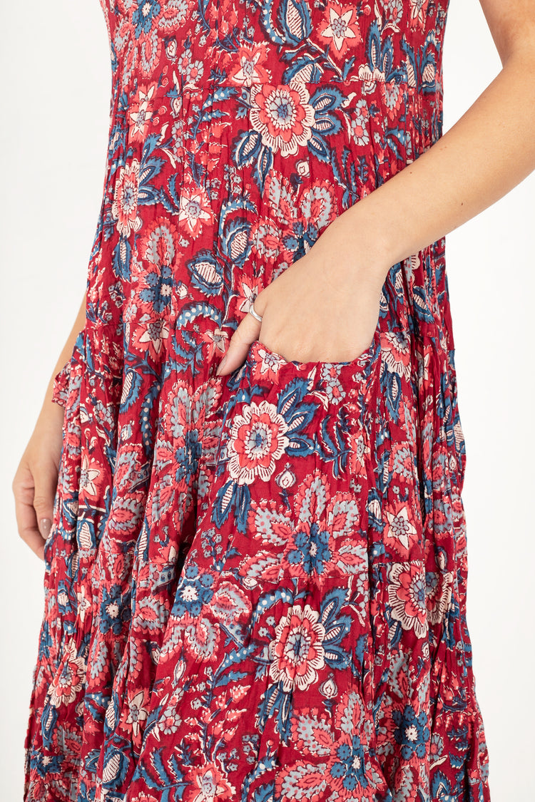 Vestido Girassol Midi Rouge