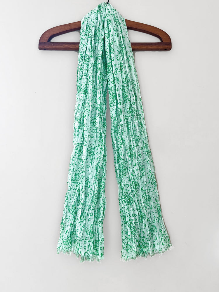 Lenço Verde Algodão Amassadinho