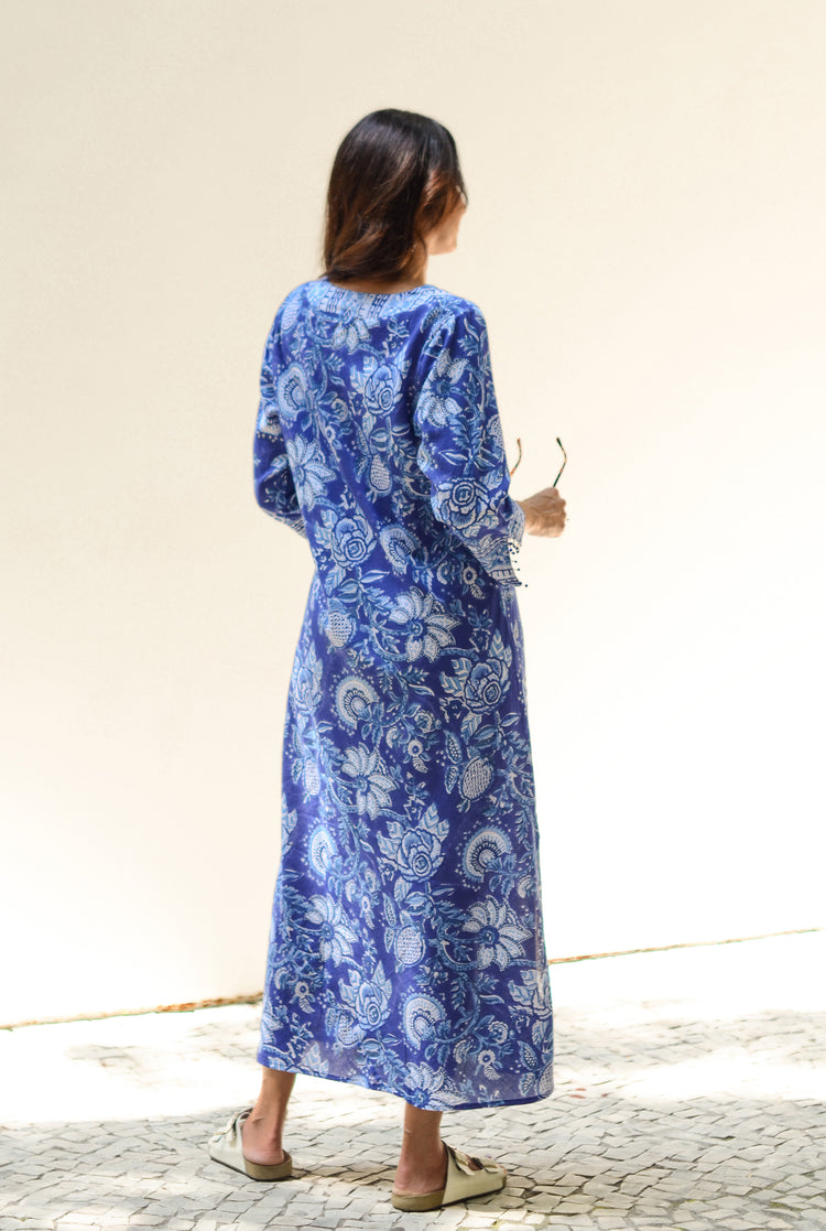 Túnica Longa Tangier Azul