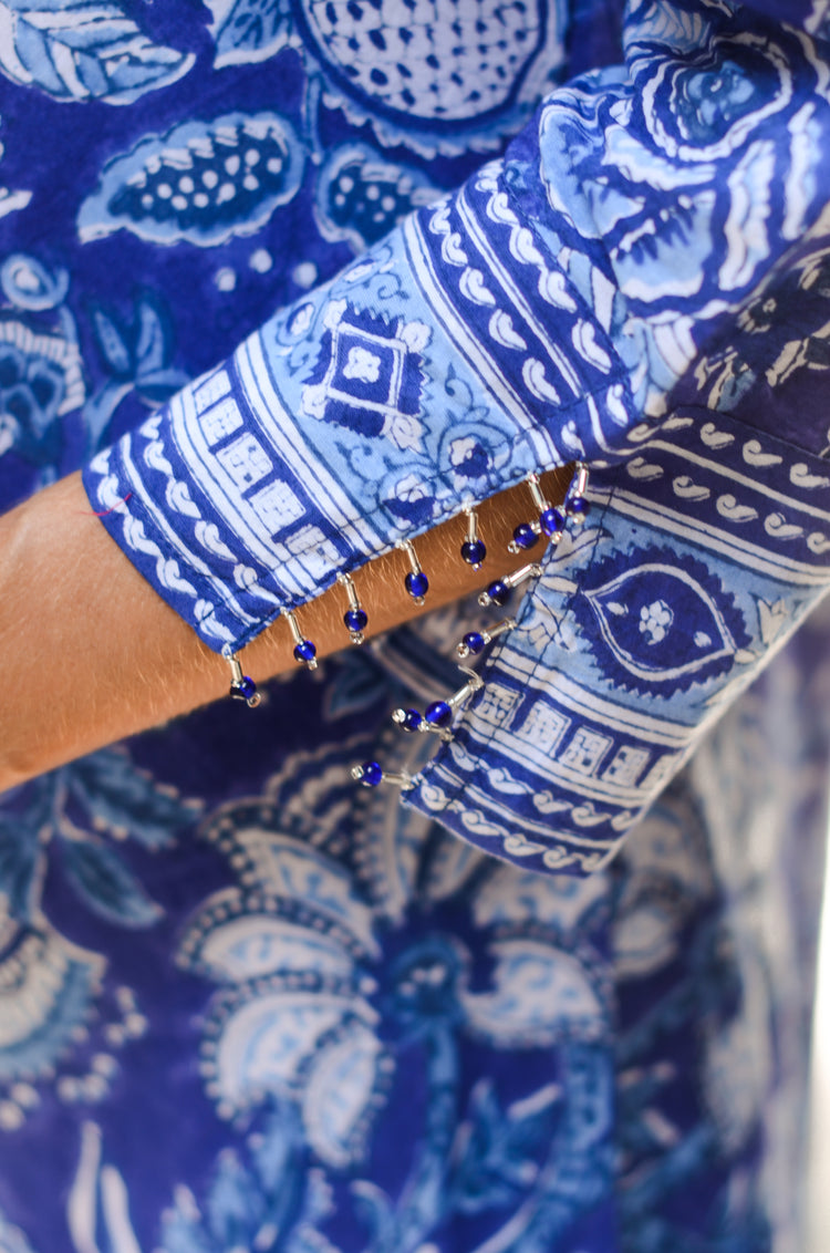 Túnica Longa Tangier Azul