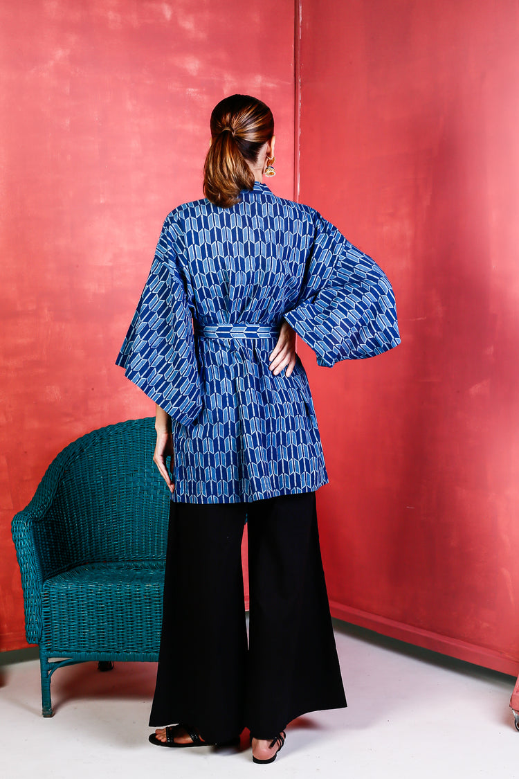 Kimono Curto Índigo