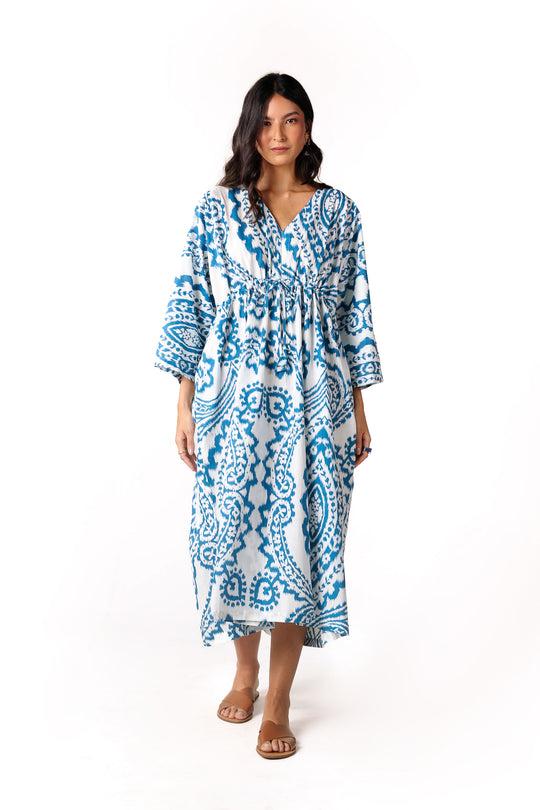 Kaftan Ikat azul