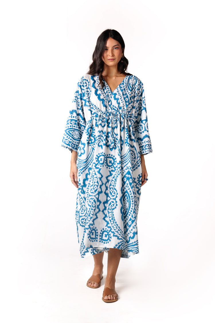 Kaftan Ikat azul