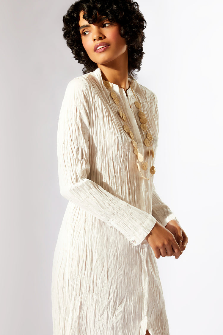 Camisa Bossa Midi Marfim