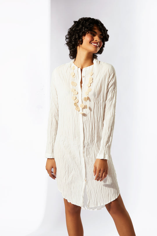 Camisa Bossa Midi Marfim
