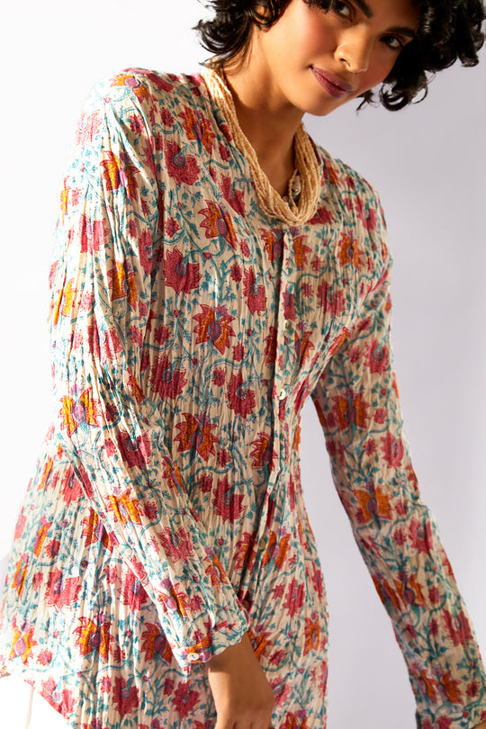 Camisa Bossa Floral Curta