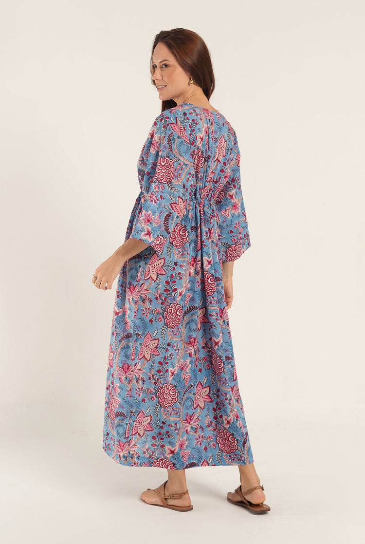 Kaftan Boho Bleu