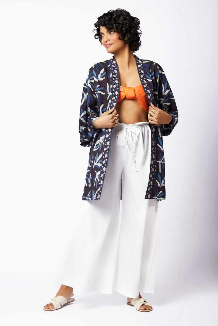 Kimono Curto Feuilles