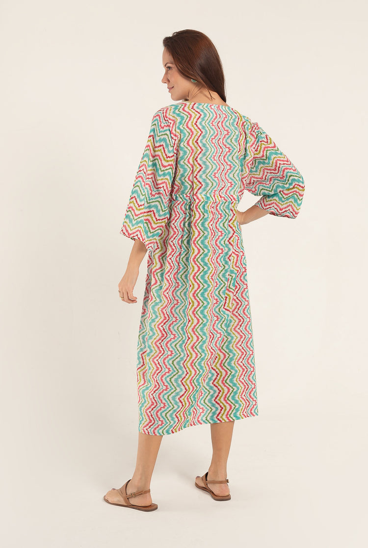 Kaftan Ikat Aqua